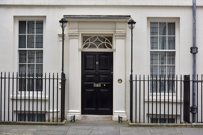 (commonly known as Number 11), the official residence of the Chancellor of the Exchequer - Britain's Finance Minister.