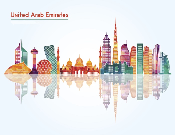 United Arab Emirates skyline.
