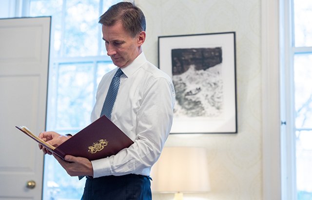 The Chancellor of the Exchequer Jeremy Hunt prepares to deliver his Autumn Statement to parliament