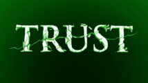 Broken trust with a green background