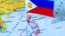 Map and flag of Philippines. Source: "World reference atlas"