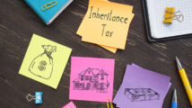 Inheritance tax is shown on a photo using the text